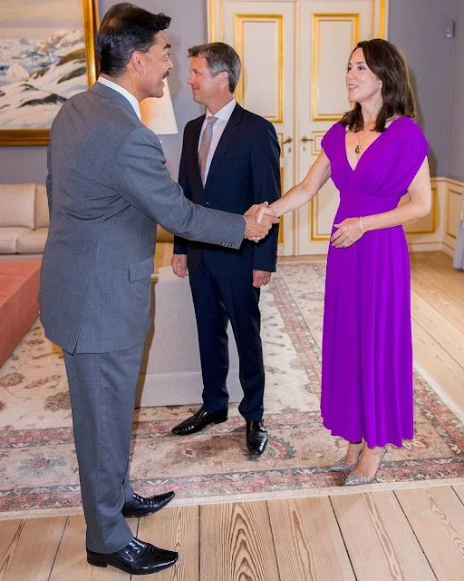 Crown Prince Frederik and Crown Princess Mary of Denmark held a dinner for consultative committee of Global Green Growth Forum (3GF) at Amelienborg Frederik VIII Palace