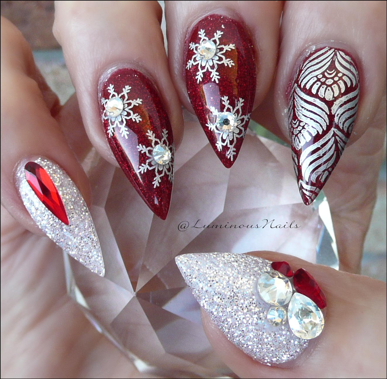 Red and christmas silver nails forecasting dress for on every day in 2019 Red and christmas silver nails forecasting dress for spring in 2019
