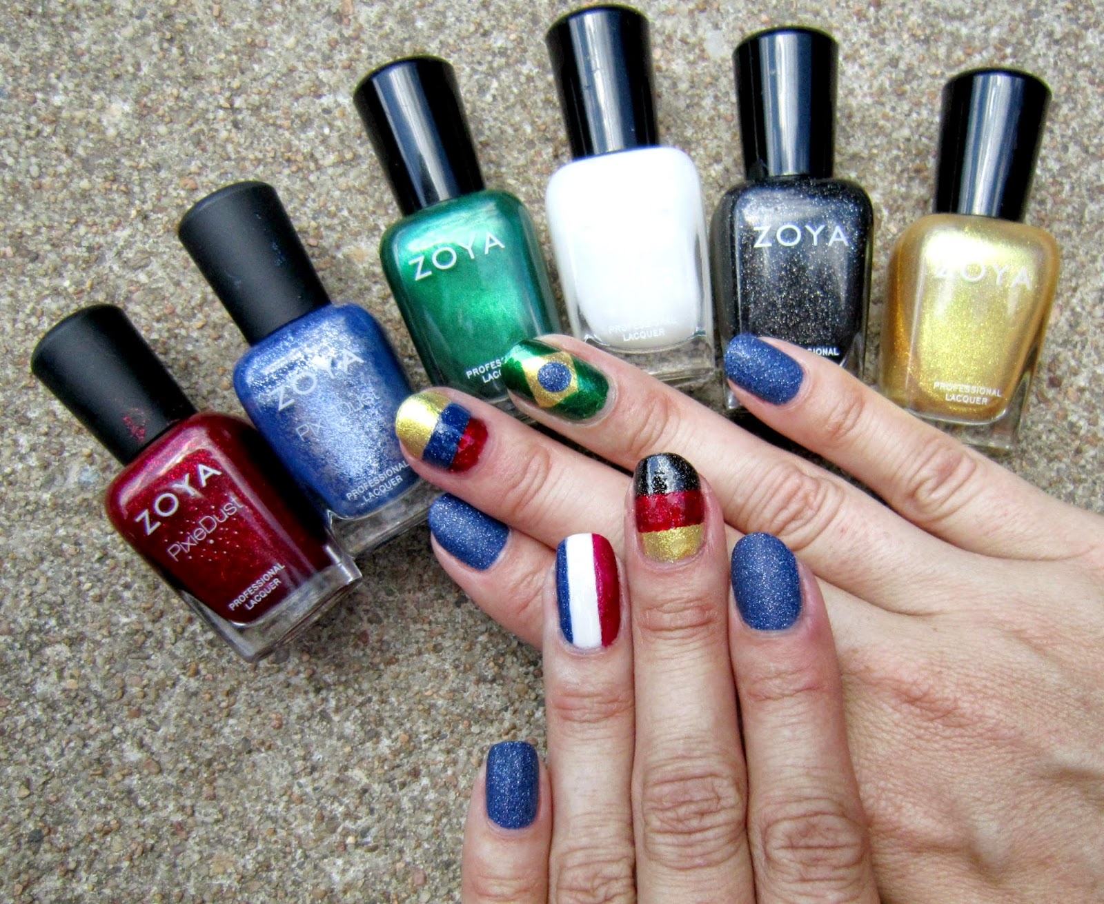 Concrete and Nail Polish: World Cup Nails With Zoya