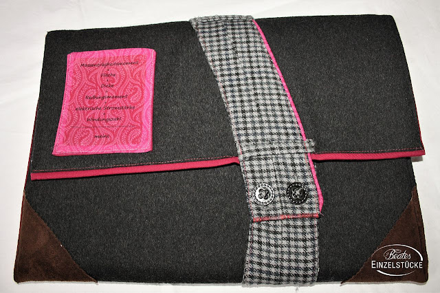 Laptoptasche, Upcycling aus Tweed und Co