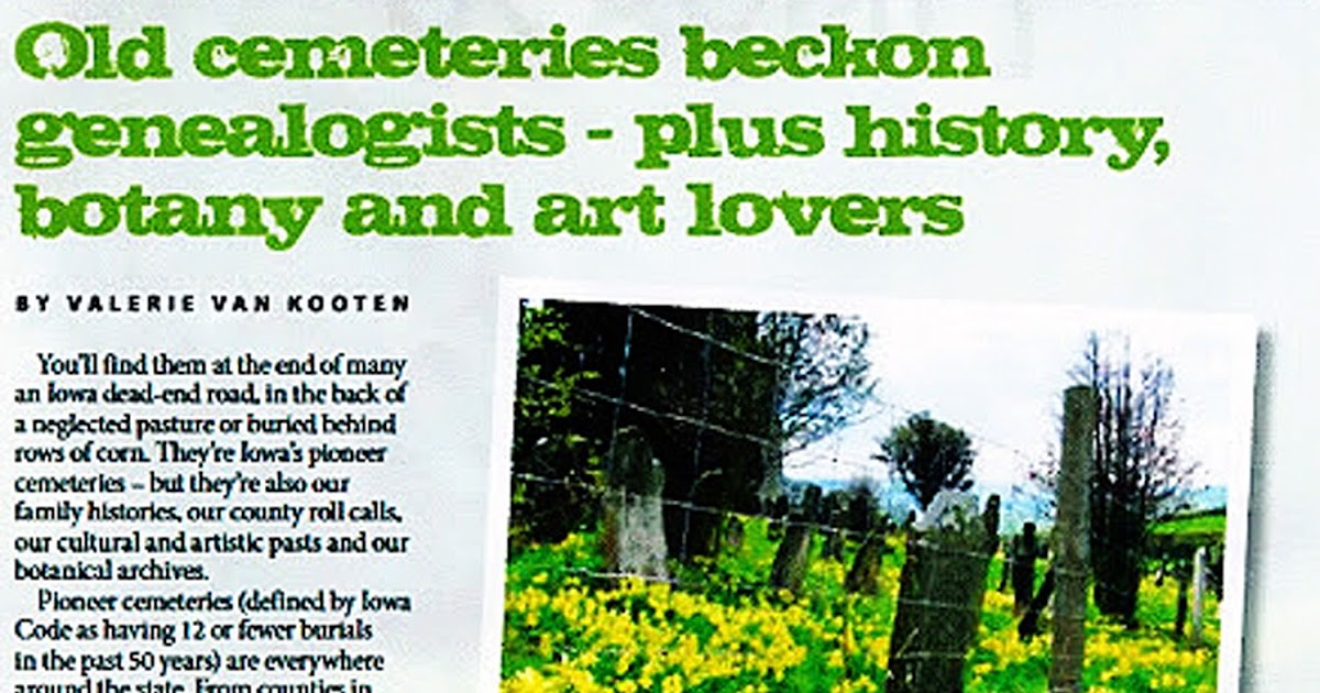 Lucas County Iowa Cemeteries Pioneer Cemeteries of Lucas County