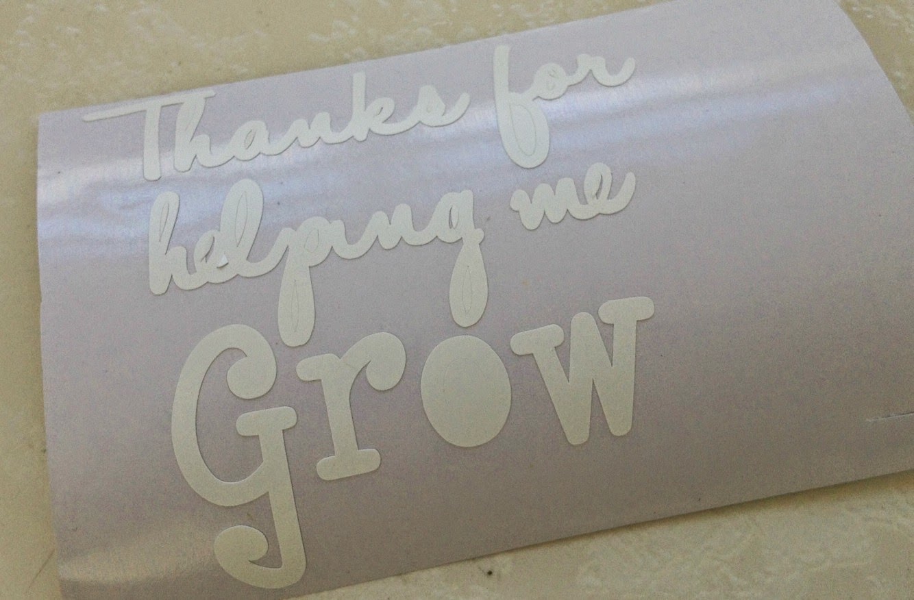 Teacher Gift Idea: 'Thanks for Helping Me Grow' Flower  (Free Studio Cut File)