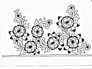 Featured image of post Flower Saree Border Design Drawing Easy : Spring flowers design border background.