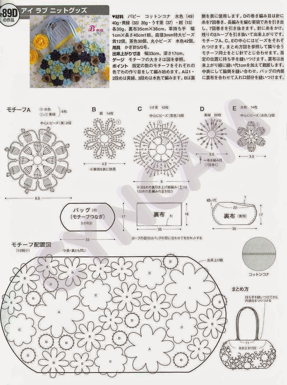 ergahandmade Crochet Bag + Diagrams