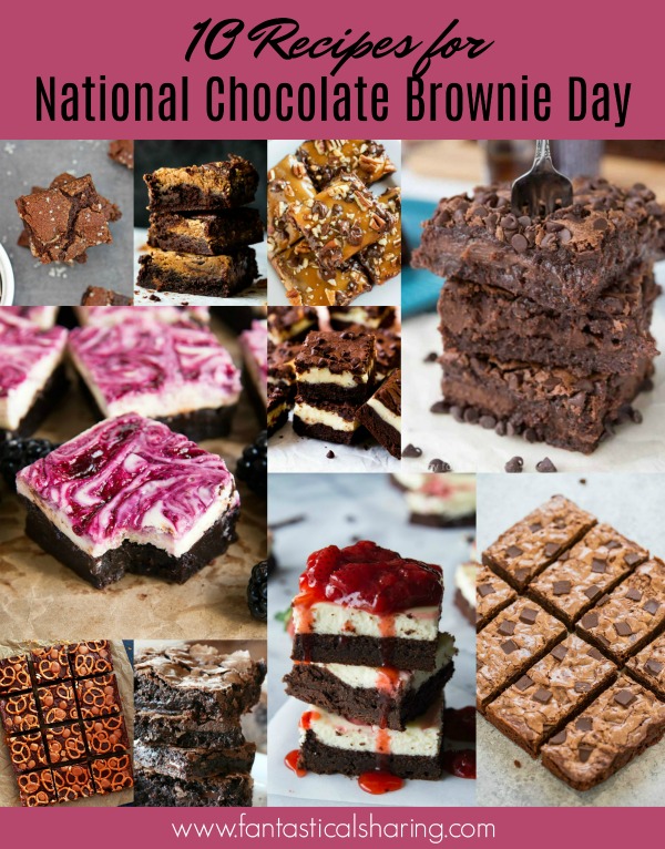 10 Recipes for National Chocolate Brownie Day #dessert #chocolate #brownies