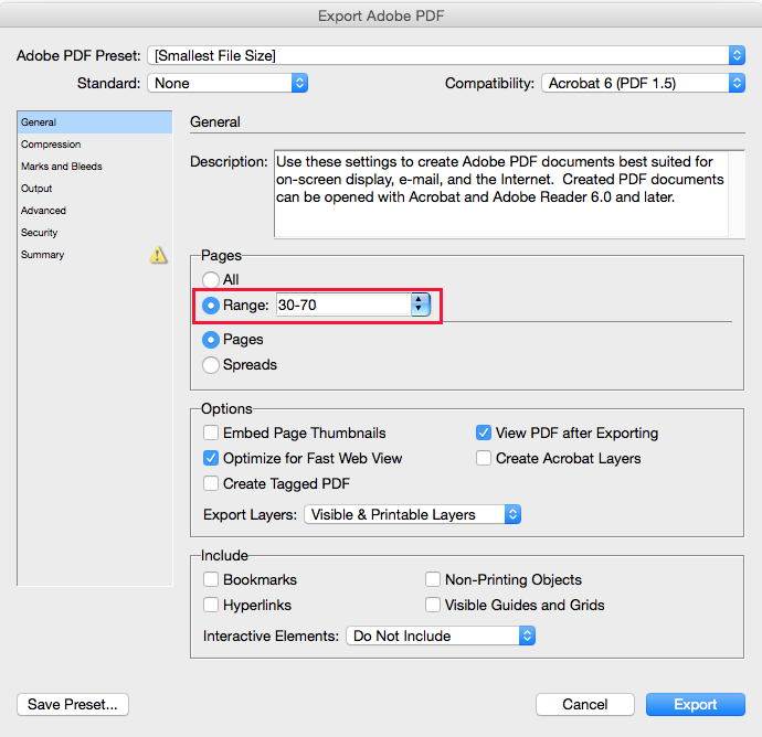 Экспорт pdf файлов