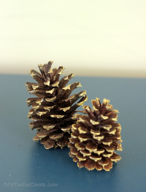 Gilded Pine Cones: Simple and Free Vase Filler for Fall
