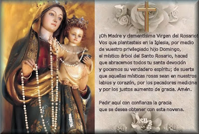 Resultado de imagen de La Virgen del Rosario y el rezo del Santo Rosario
