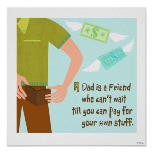 Dad the Money Tree | Funny Poster