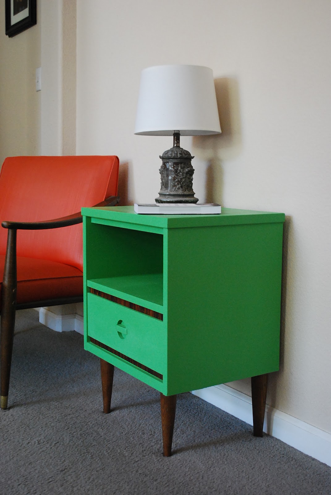 vintage mid century nightstand
