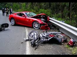 Accident - Motorcycle with car