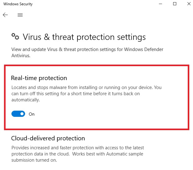 Real-Time Protection Real-Time Protection