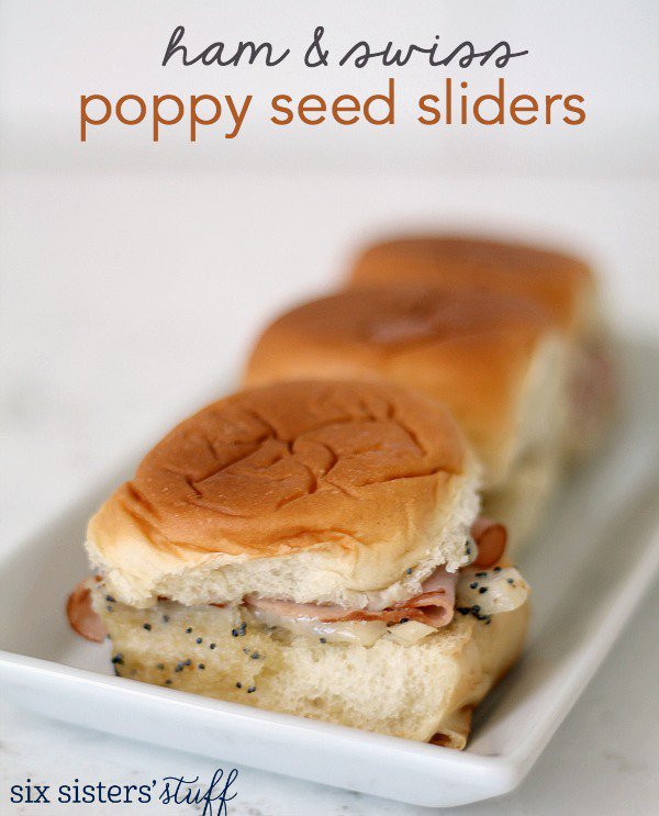 The Girl with the Red Nikon Six Sisters' Stuff Ham and Swiss Poppy Seed Sandwich Sliders