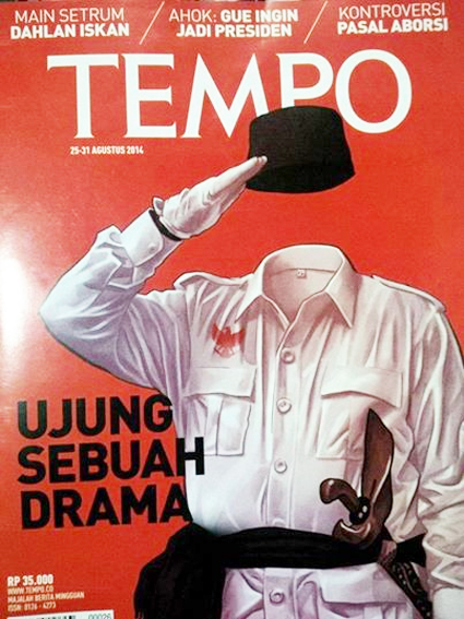Ada Golok di Cover Majalah Tempo