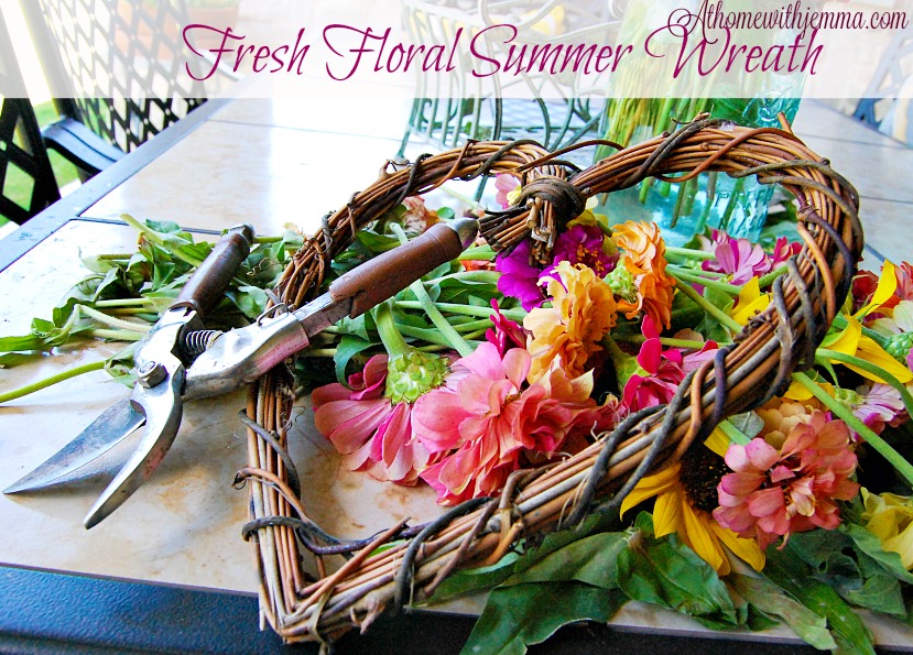 Fresh Floral Summer Wreath At Home with Jemma