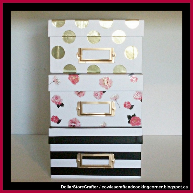 Dollar Store Crafter Turn Dollar Tree Storage Boxes Into Kate Spade