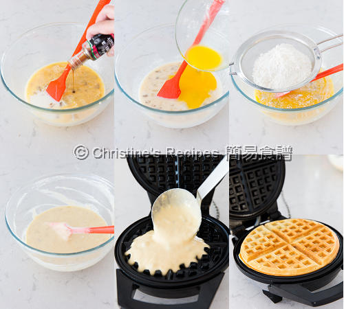 香蕉香蕉朱古力窩夫製作圖 Banana Waffles with Chocolate Sauce Procedures02