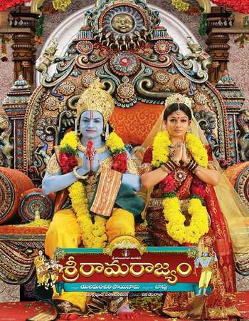 Poster Of Sri Rama Rajyam 2011 Dual Audio 500MB BRRip 480p ESubs - UNCUT Free Download Watch Online downloadhub.in