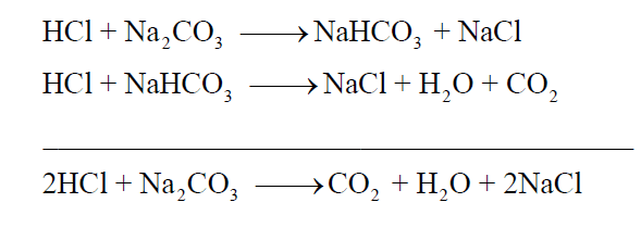 Реакция между na2co3 и hcl