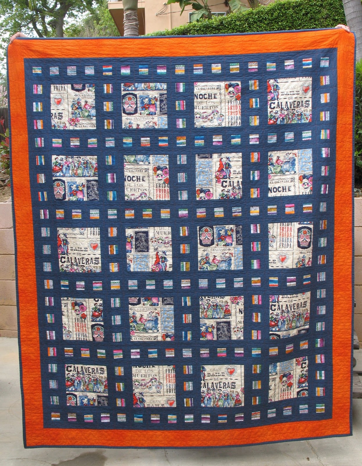 Ye Olde Day of the Dead Slide Show Quilt (73)