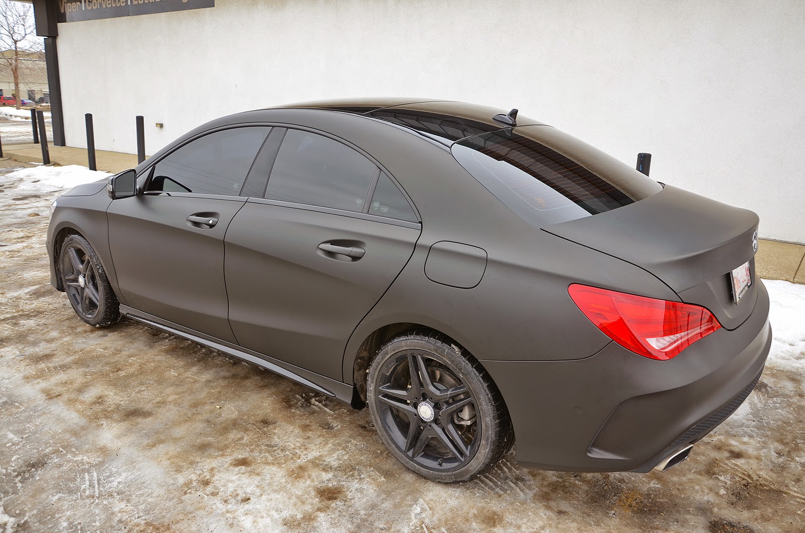 Plicht te binden Aardbei ZR Auto Blog: Sinister Matte Black Wrapped Mercedes CLA 250 4Matic
