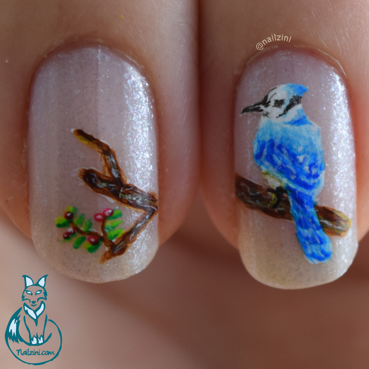 Kingfisher Nail Art | Nailzini: A Nail Art Blog