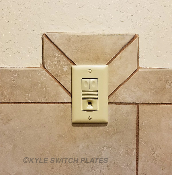Kyle Switch Plates Options for Adding Wall Tile or Trim Around Light