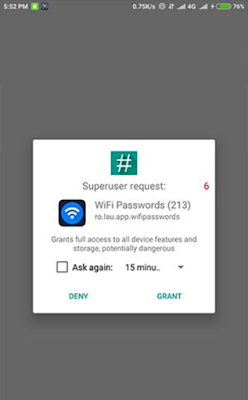 Mengetahui password wifi yang tersimpan