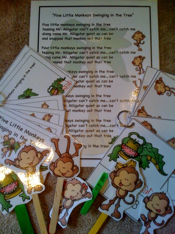 Five Little Monkeys Swinging In A Tree Printable Preschool Printables five-little-monkeys-swinging-in-a-tree-printable-preschool-printables