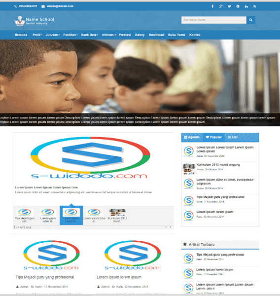 Download GRATIS Contoh Website Profil Sekolah Dengan PHP