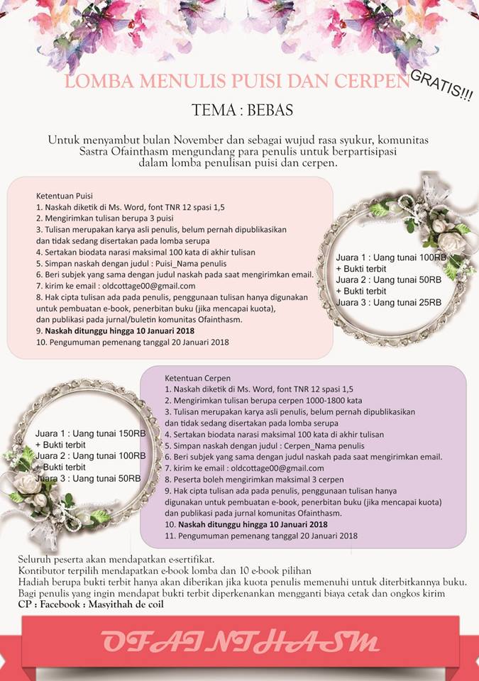 Cerpen Tema Bebas Penggambar