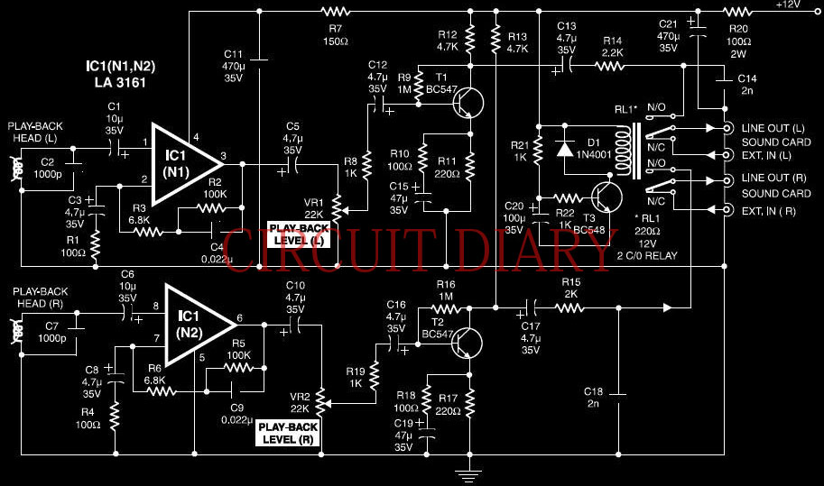 Tape Head Preamp Schematic