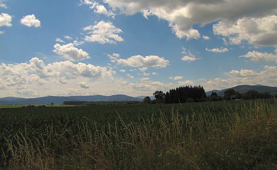 Panorama na stronę czeską z Kalwarii.