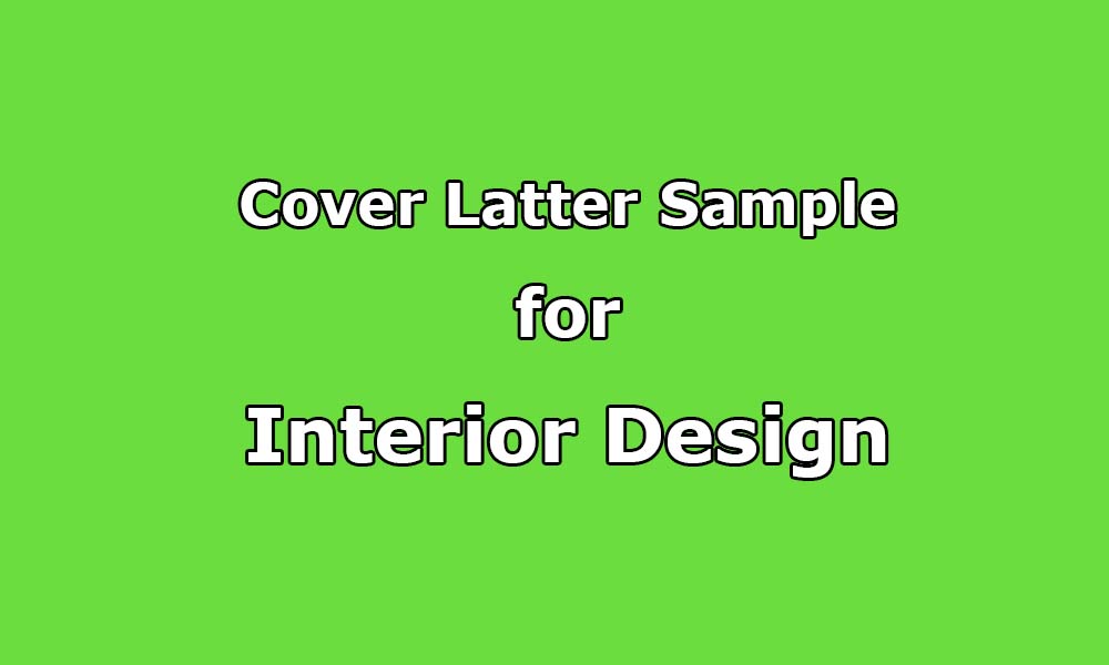 Cover Letter Sample On Interior Design Upwork Help