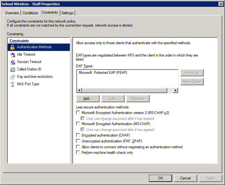 network policy server dynamic vlan assignment