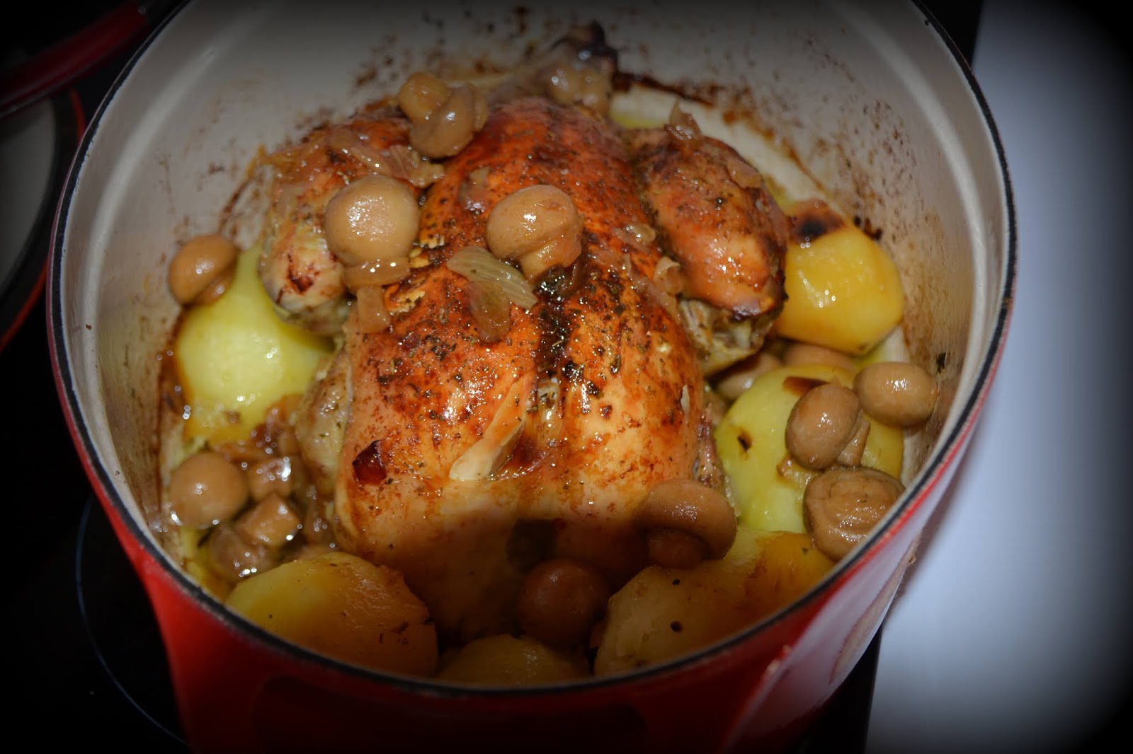 Poulet rôti en cocotte