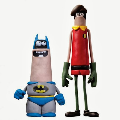 WonderCon & C2E2 2013 Exclusive Aardman Classic Blue and Grey Batman & Robin Action Figure 2 Pack by DC Collectibles