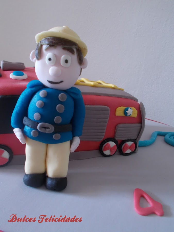 Tarta Sam el Bombero fondant