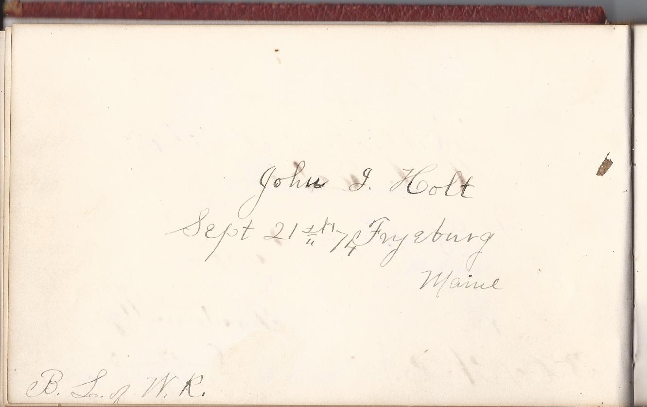 Heirlooms Reunited: 1870s Autograph Album with Signers from Fryeburg ...