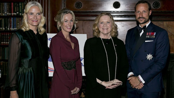 Crown Prince Haakon and Crown Princess Mette-Marit of Norway attended the gala dinner of the Norwegian-American Chamber of Commerce (NACC) at Metropolitan Club 