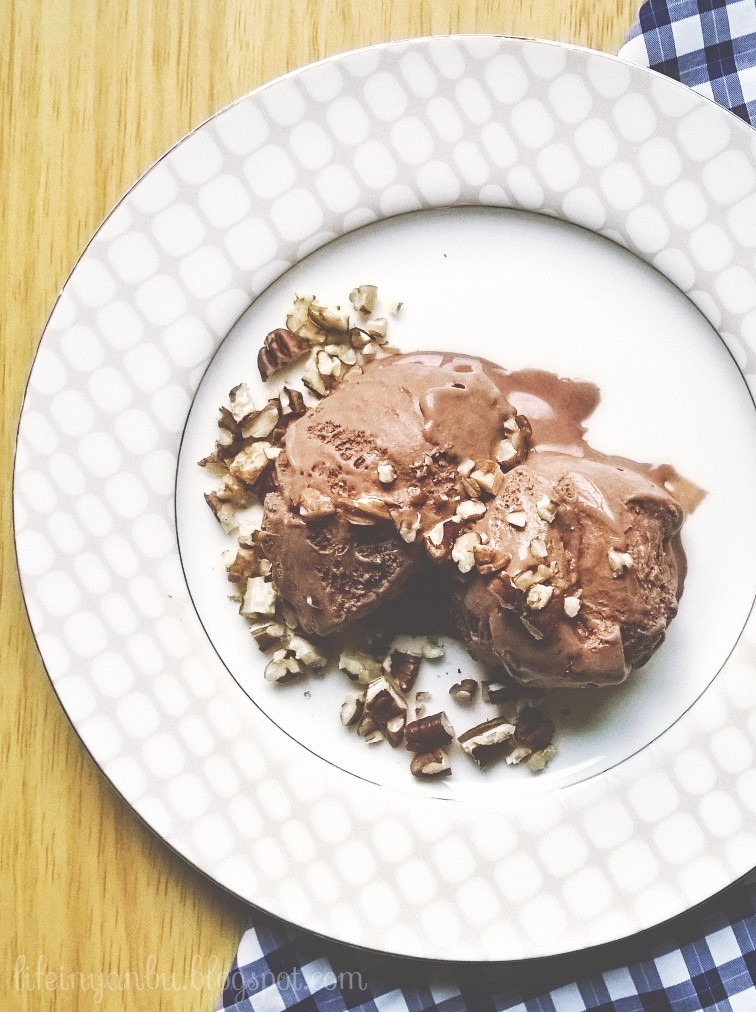 Salted Caramel Chocolate NoChurn Ice Cream