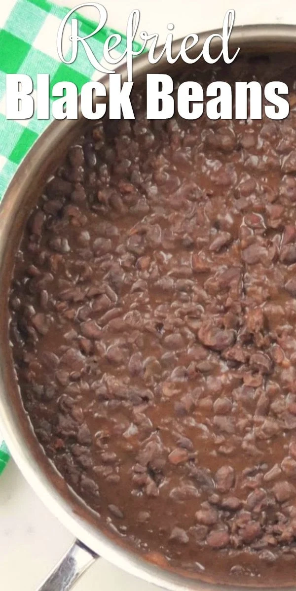 How to make Refried Black Beans recipe from scratch. A favorite Mexican Side Dish recipe from Serena Bakes Simply From Scratch.