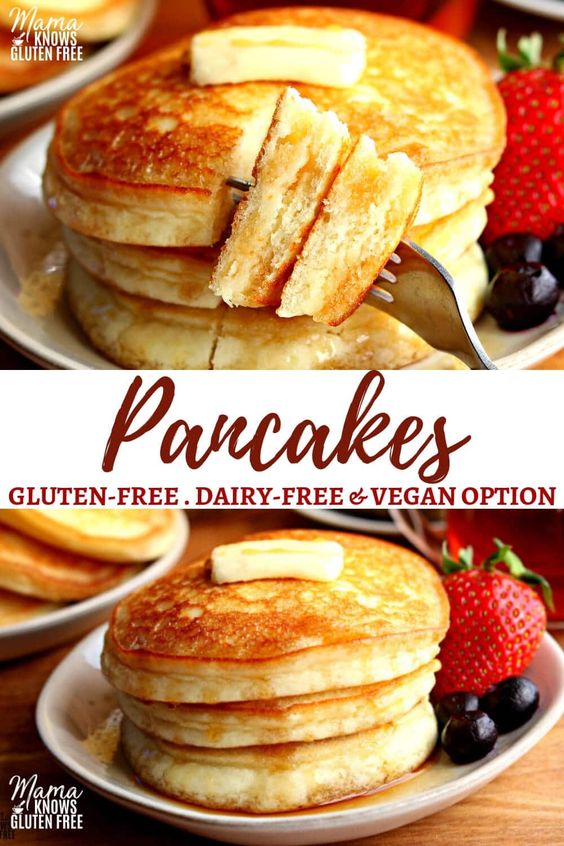 Easy GlutenFree Pancakes {DairyFree & Vegan Option} BEST FOOD
