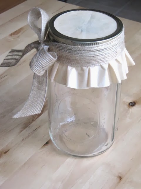 canning jar cover with cupcake liner