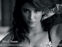 shruti haasan hot, black and white photo in lingerie and gloves to spice up your computer background