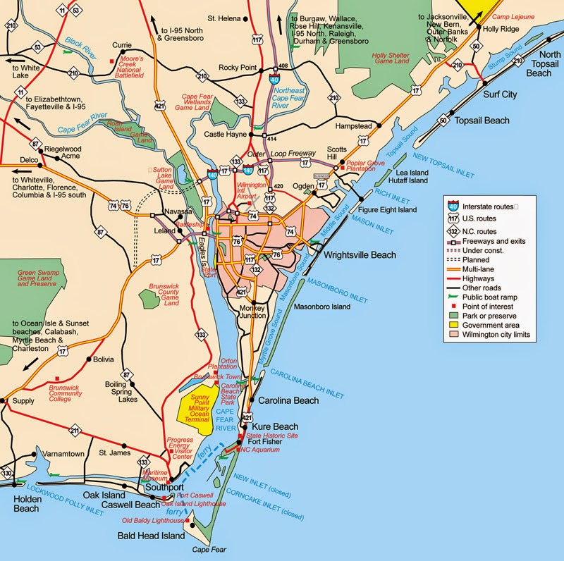 Printable Map Of Wilmington Nc This Page Shows The Location Of