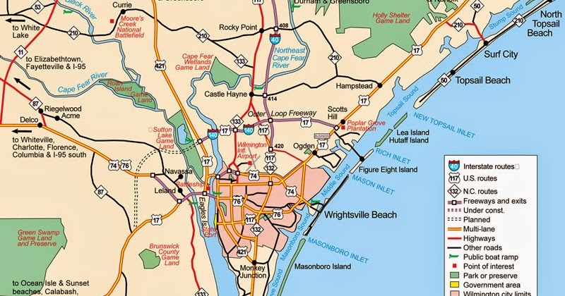 Wilmington Nc City Limits Wilmington Nc City Map