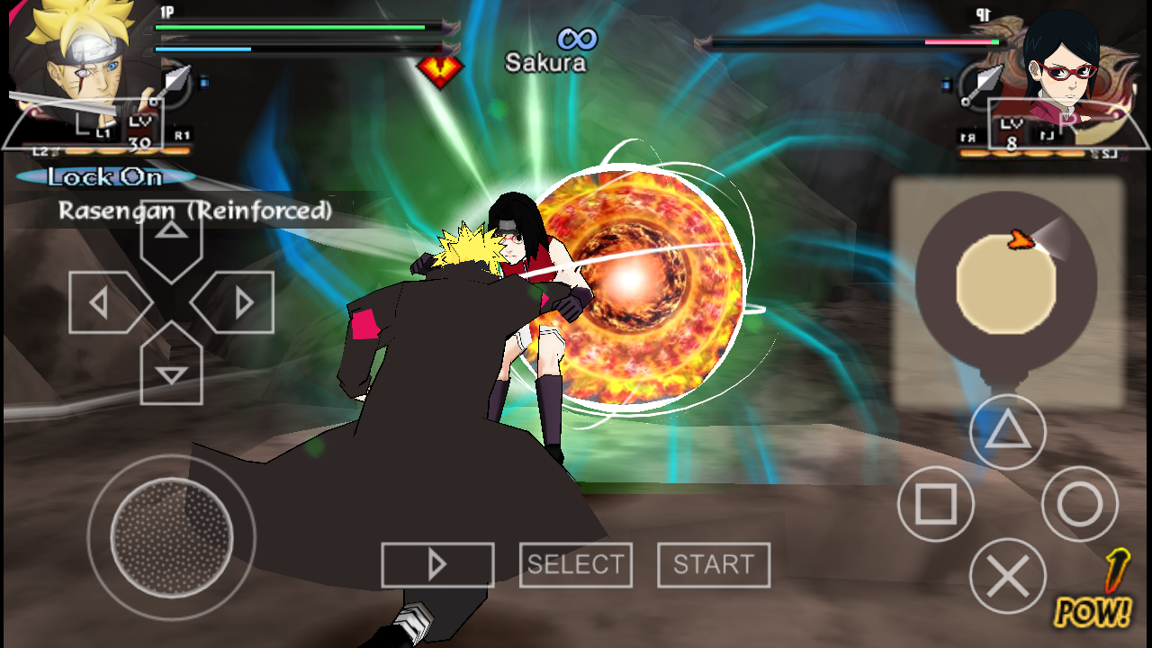 best setting for naruto ultimate ninja impact ppsspp