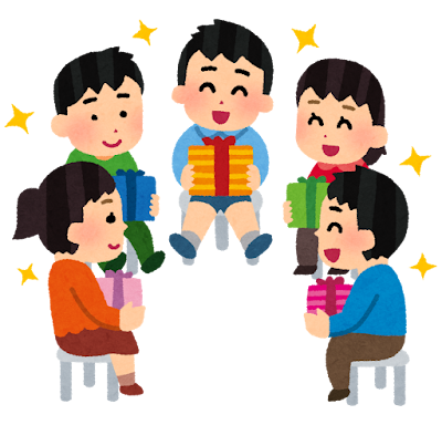 プレゼント交換会のイラスト