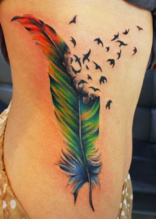 50 Beautiful Feather Tattoo Designs | Cuded